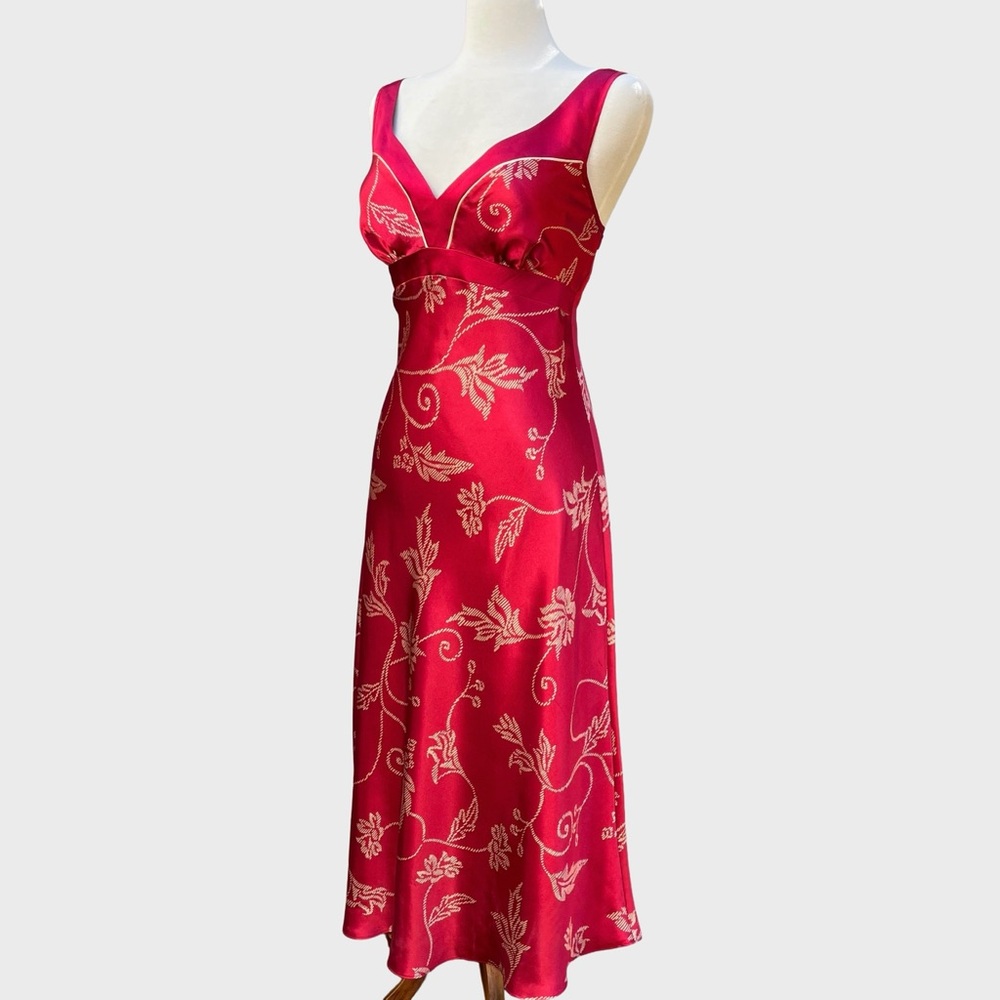 Vintage Jones New York Satin Slip Dress | Y2K Bias Cut | Sz L